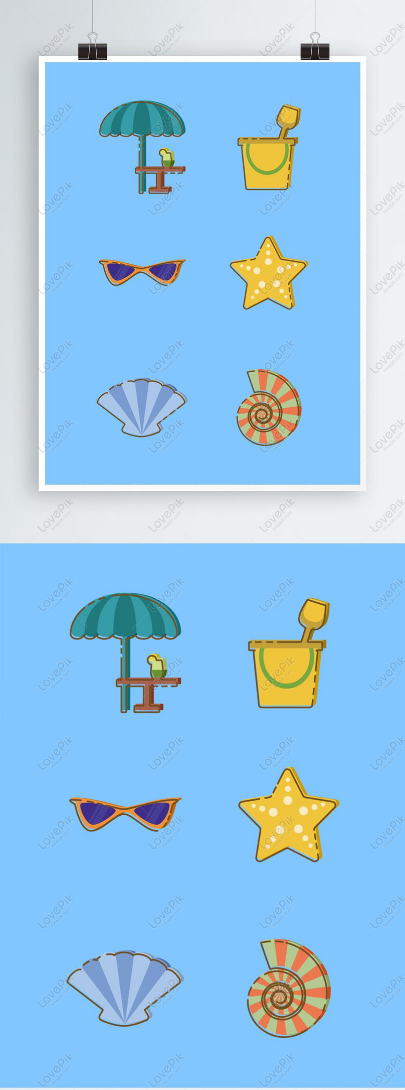 Flat Simple Cartoon Mbe Seaside Beach Item Elements PNG Hd Transparent  Image AI images free download_2805 × 1024 px - Lovepik
