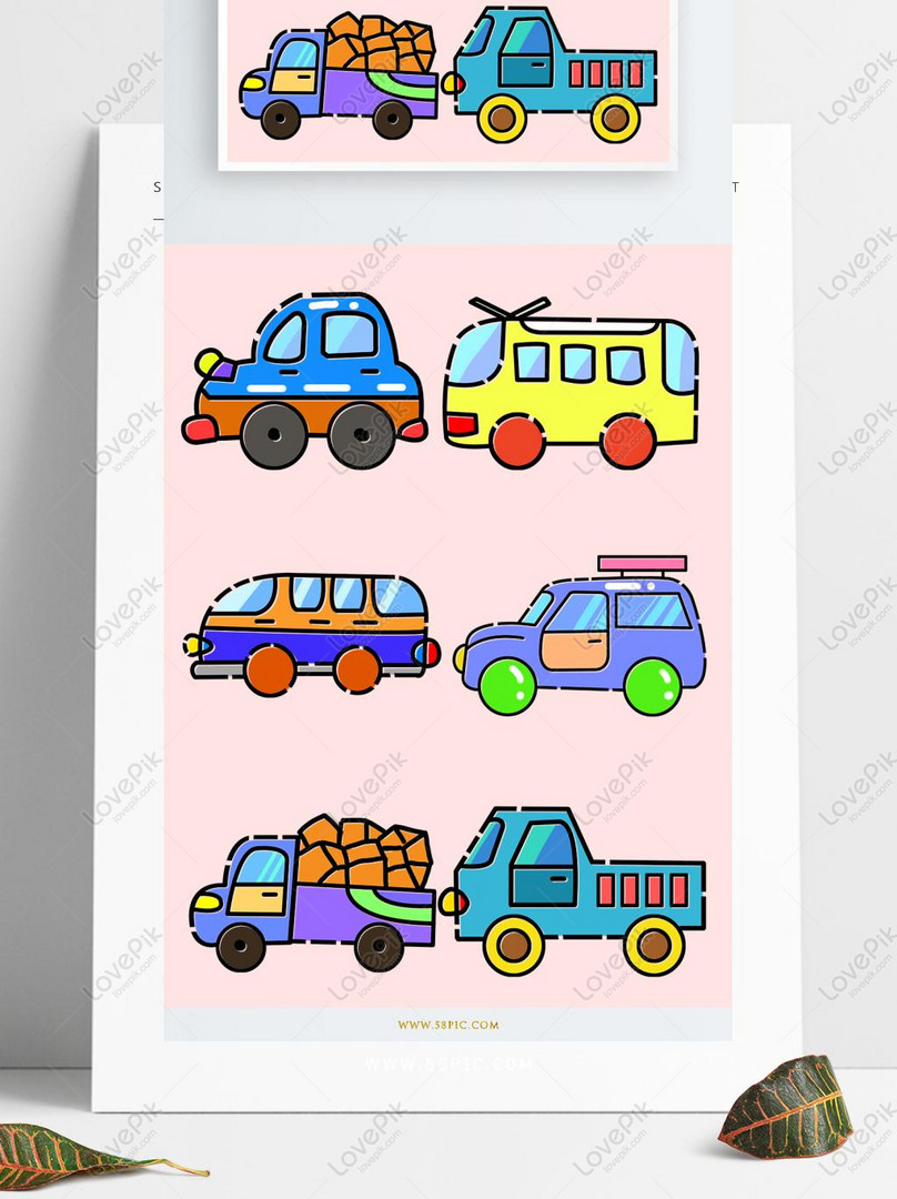 Cute Cartoon Car Various Trucks PNG Free Download PSD images free  download_1369 × 1024 px - Lovepik