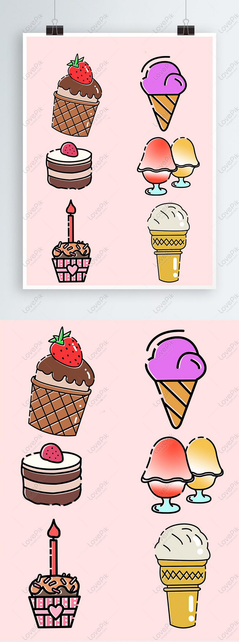 Summer Cute Hand Drawn Ice Cream PNG Image PSD images free ...