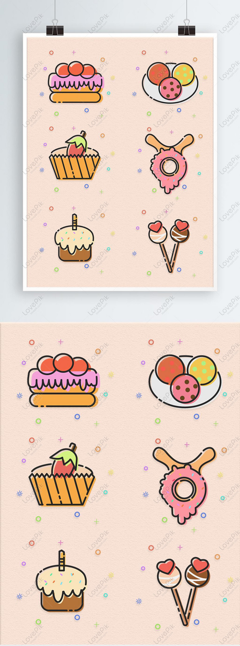 Meb Gourmet Dessert Icon Material Vector Element PNG White ...