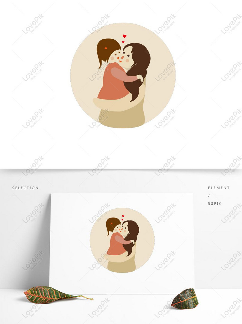 暖かい母の日キャラクターママと娘のベクター素材デザインイメージ グラフィックス Id Prf画像フォーマットai Jp Lovepik Com