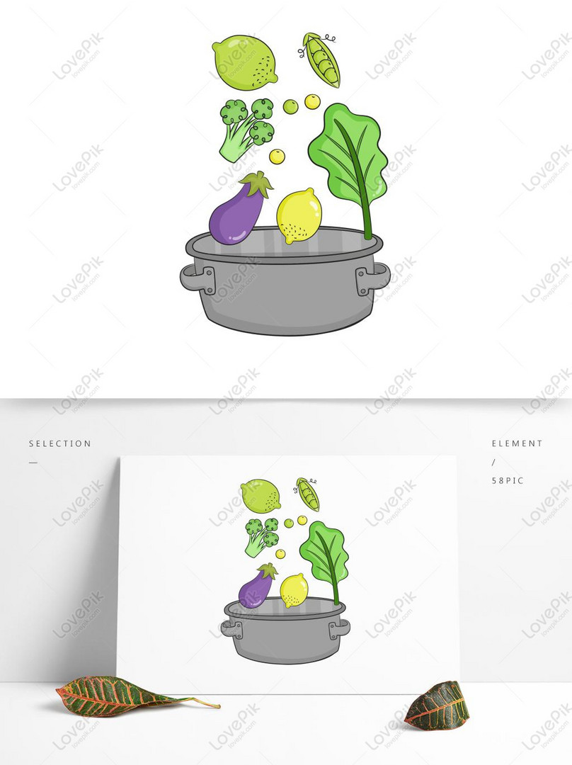 Elemento Vegetal De Nutrición Verde De Dibujos Animados PNG Imágenes Gratis  - Lovepik