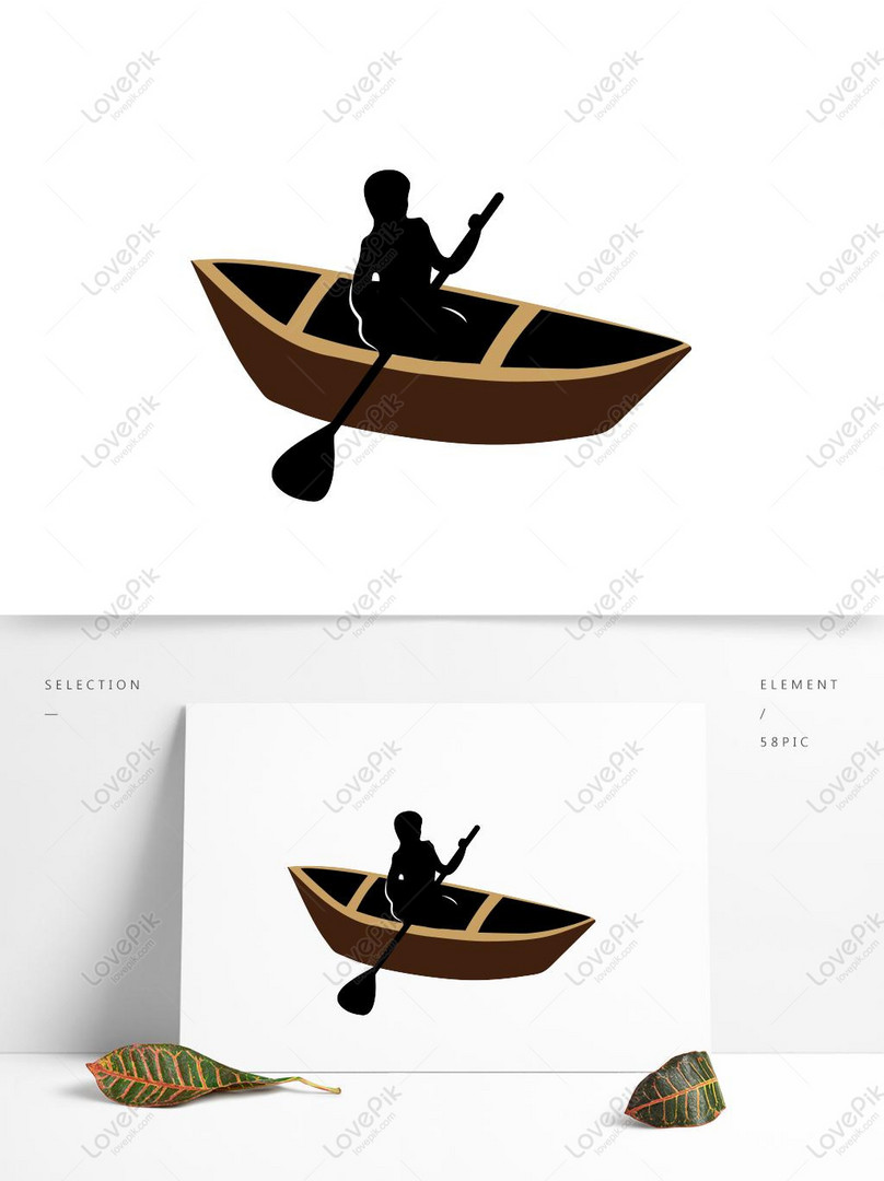 Wooden paddle colorful vintage element Royalty Free Vector