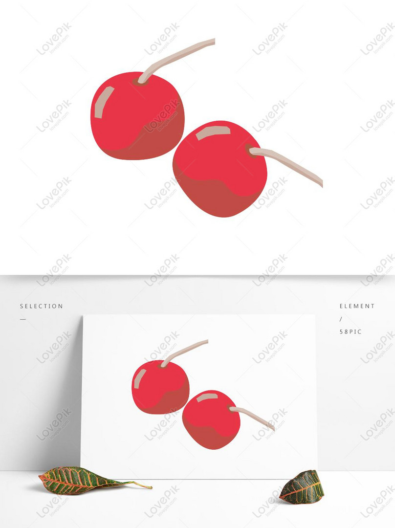 Desain Elemen Cherry Dua Dimensi Gambar Unduh Gratis Grafik
