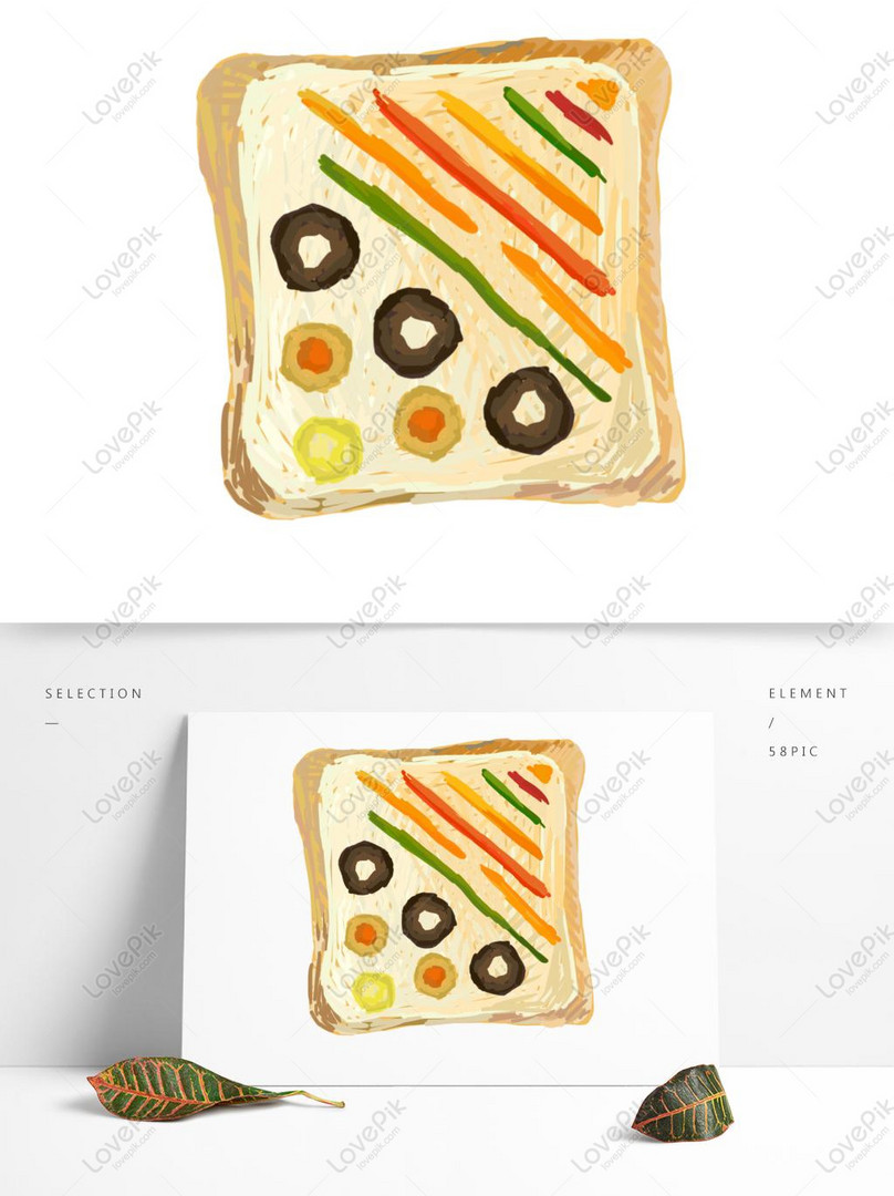 Vectơ miễn phí-Vẽ Tay Bánh Mì Nướng Thiết Kế Các Yếu Tố Nhỏ hình ...