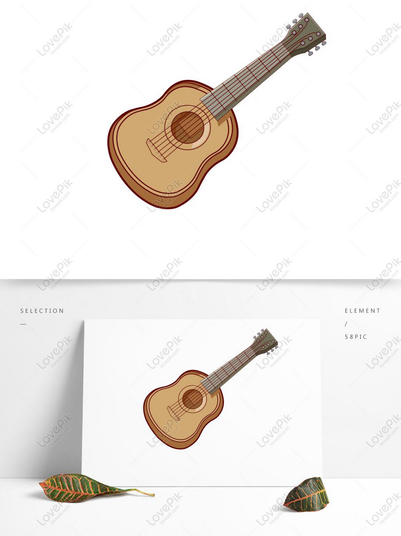 Guitarra De Dibujos Animados Elemento Comercial PNG Imágenes Gratis -  Lovepik