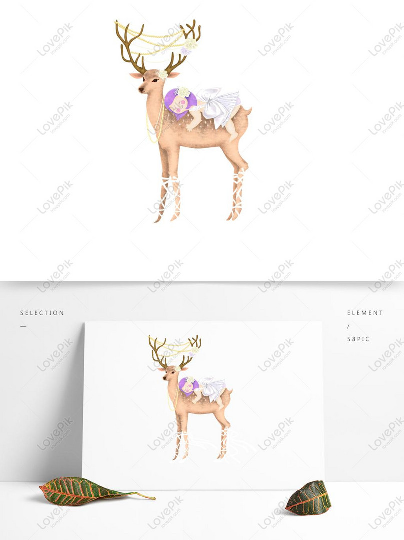 鹿の背中に女の子要素デザインイメージ グラフィックス Id Prf画像フォーマットpsd Jp Lovepik Com