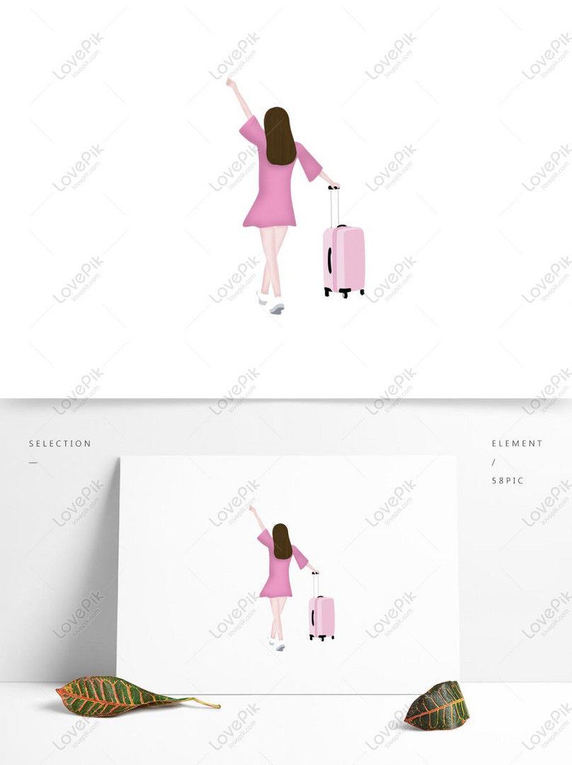 漫画ピンク旅行女の子イラスト素材イメージ グラフィックス Id