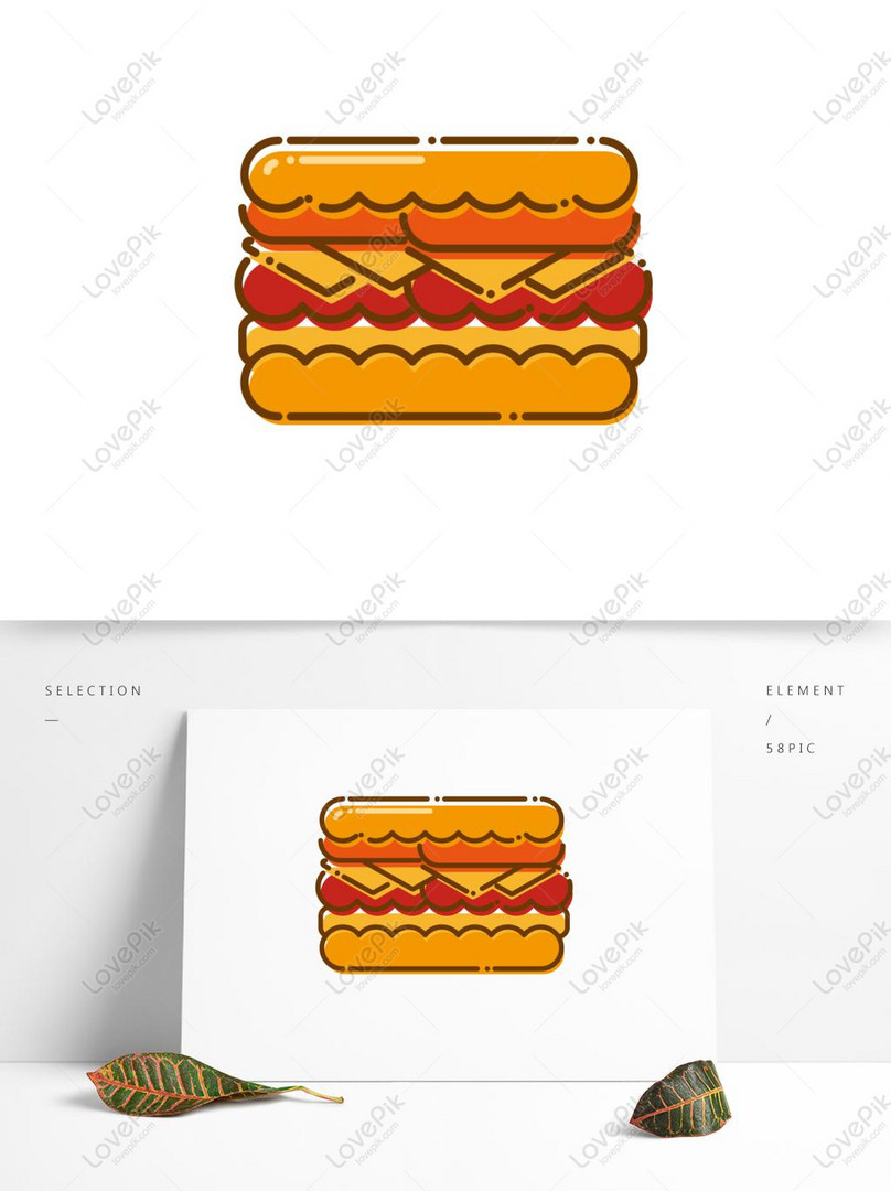 Бургер и бутерброд единственная картина коммерческие элементы  изображение_Фото номер 728903067_AI Формат изображения_ru.lovepik.com