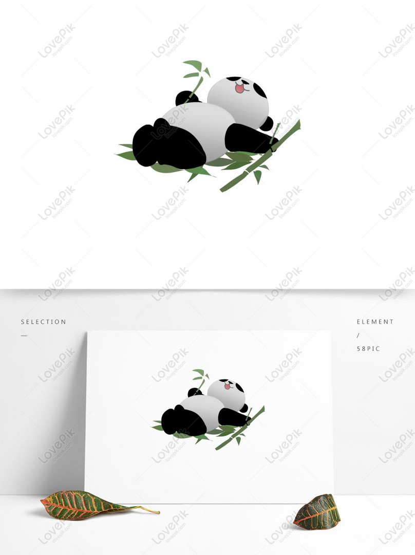 Lucu Kartun Lucu Harta Nasional Panda Malas Gambar Unduh Gratis