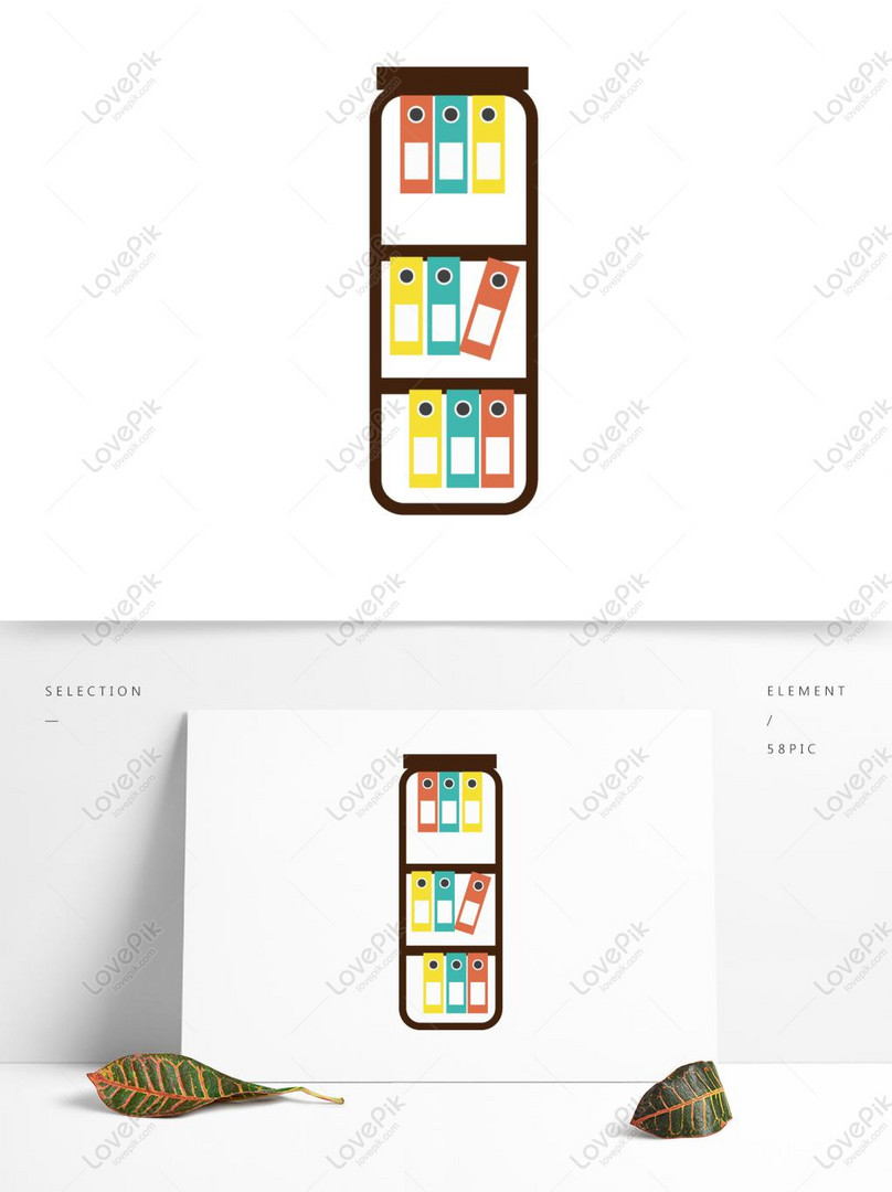 Cartoon Minimalist Flat File Cabinet Original Element Ai Images