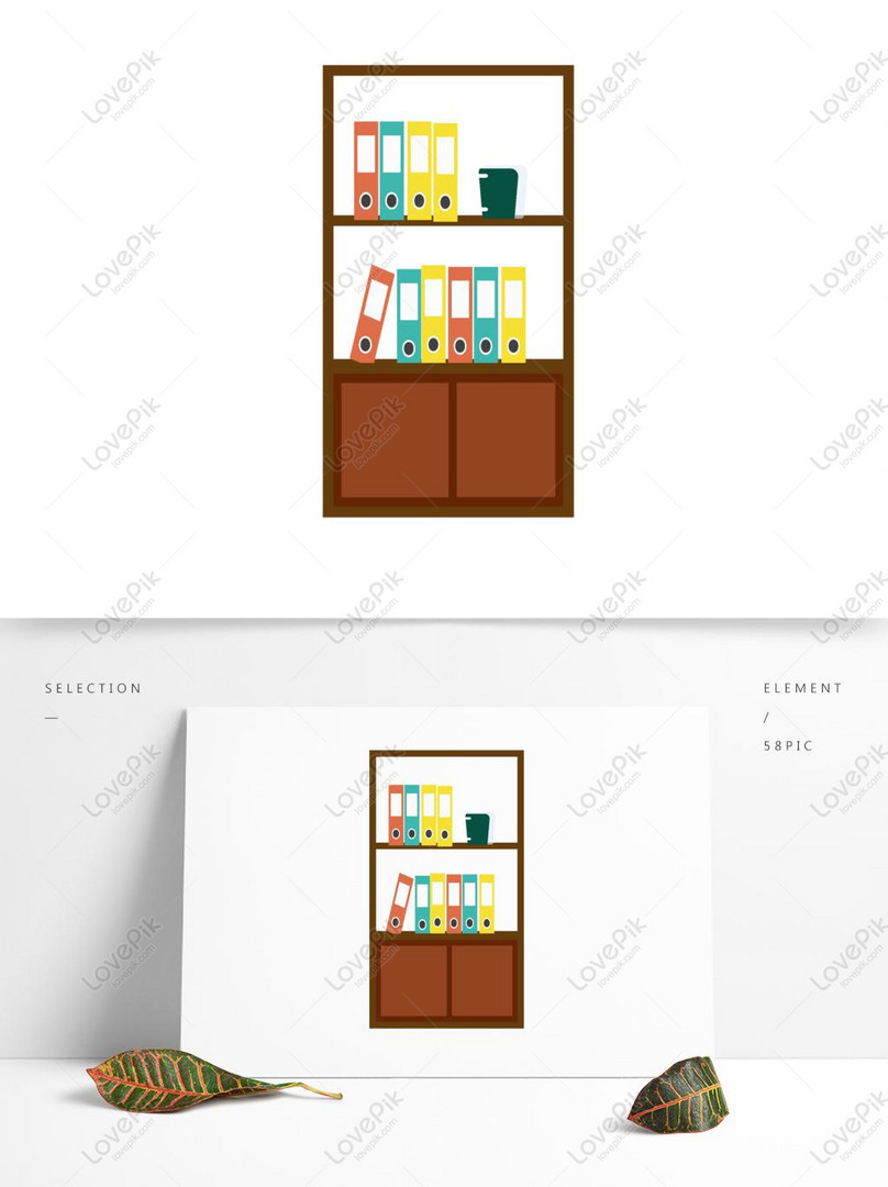 Cartoon Flat Brown File Cabinet Original Element Ai Images Free