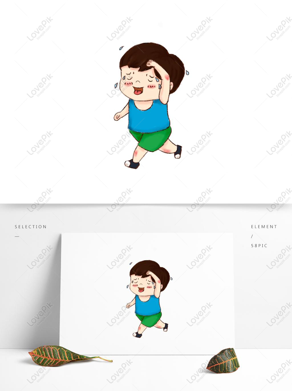 Personagem De Desenho Animado De Gordo Com Cabeça Suada PNG Imagens  Gratuitas Para Download - Lovepik