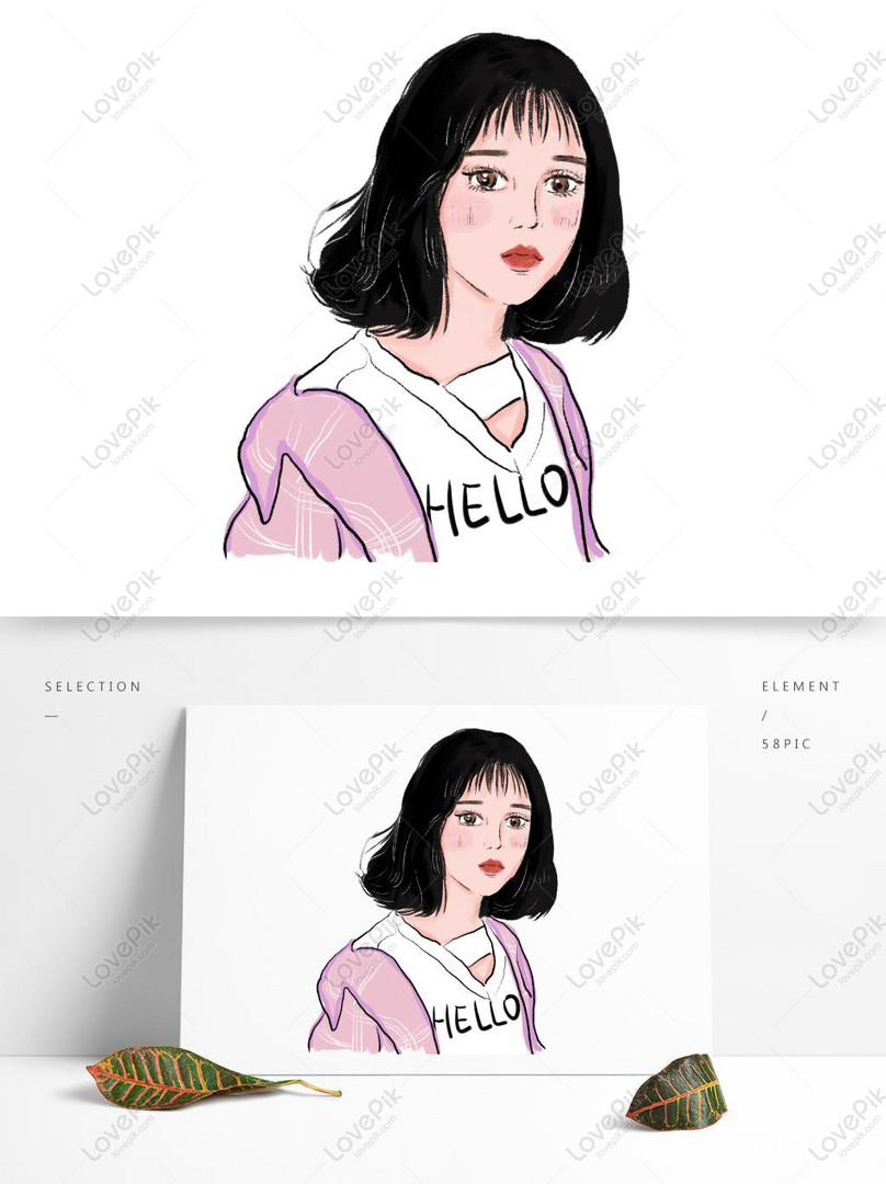 Dibujos Animados Lindo Aire Flequillo Niña Diseño Psd PNG Imágenes Gratis -  Lovepik