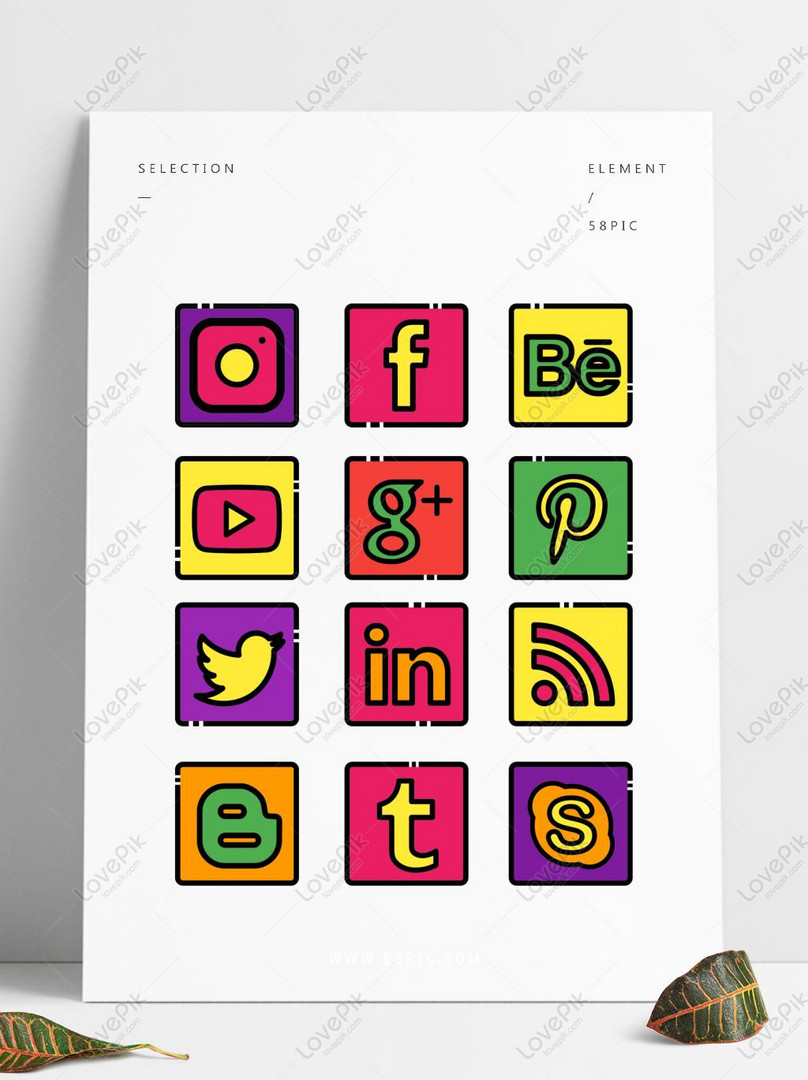 Common Social Type App Avatar Icon PNG Image Free Download AI ...