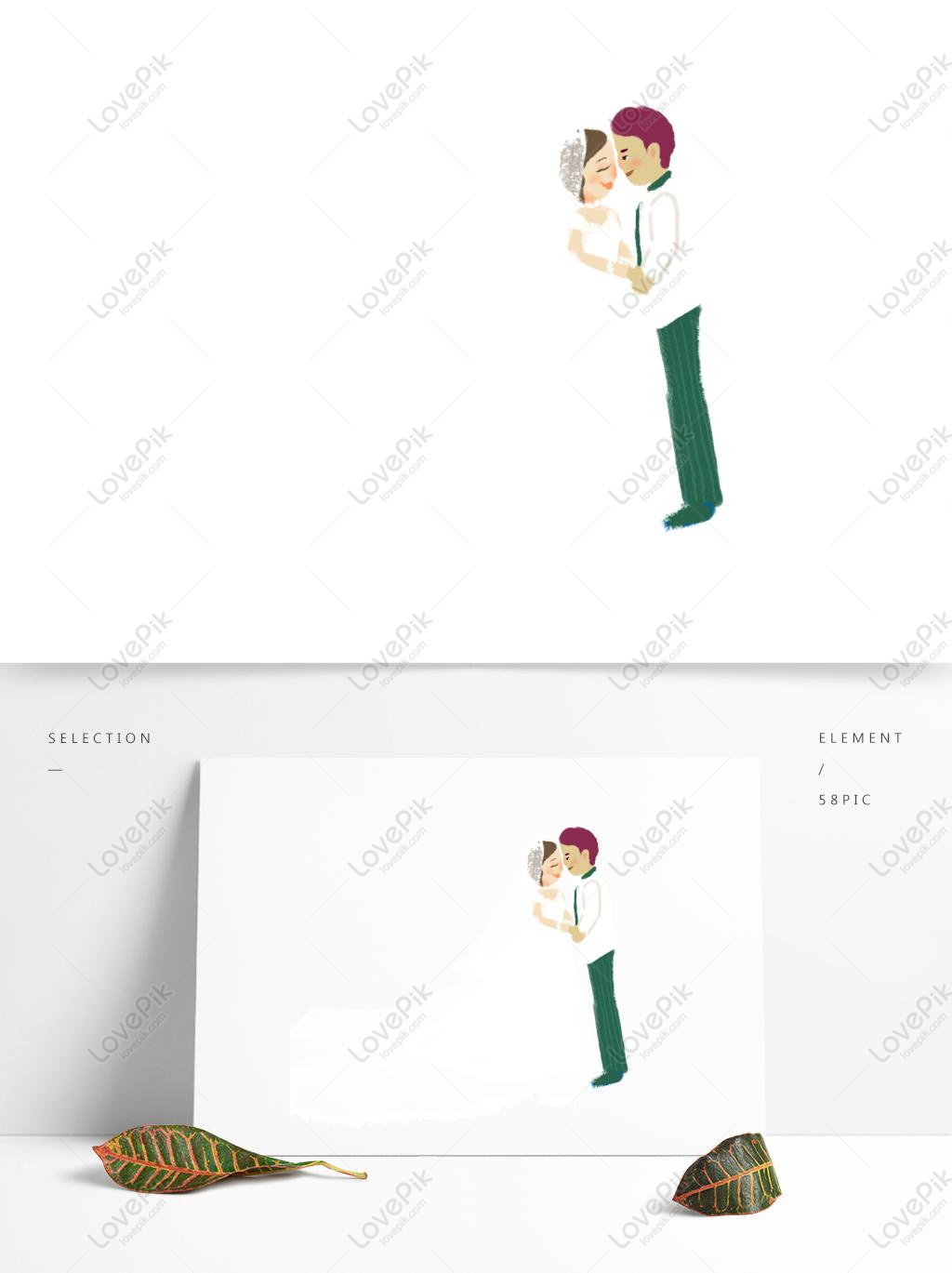 painted-groom-bride-illustration-character-design-png-free-download-psd