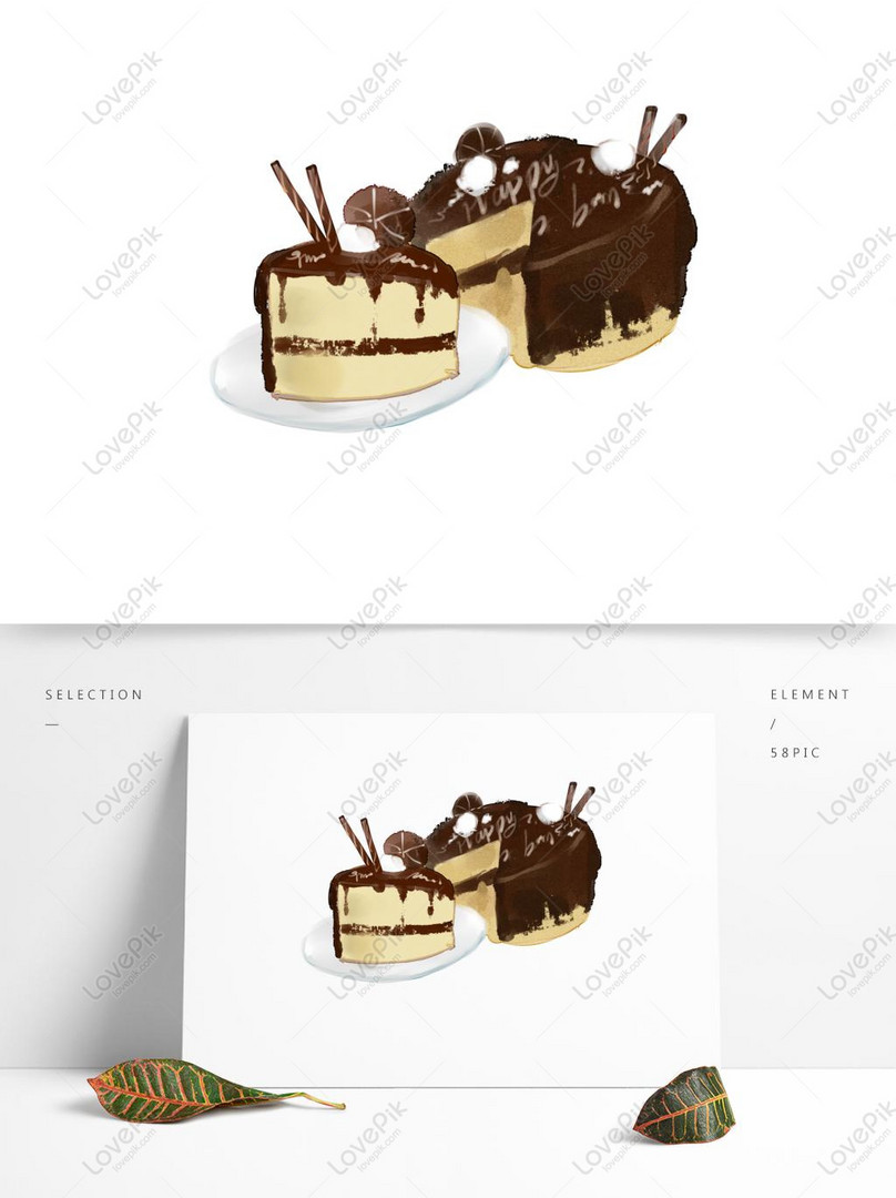 Cartoon Icon Chocolate-coffee Cake with Caramel Syrup, Strawberries and  Whipped Cream. Stock Vector - Illustration of marshmallow, biscuit: 88637805