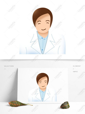 Cartoon Doctor Couple Original Elements PNG Transparent PSD images free  download_1369 × 1024 px - Lovepik