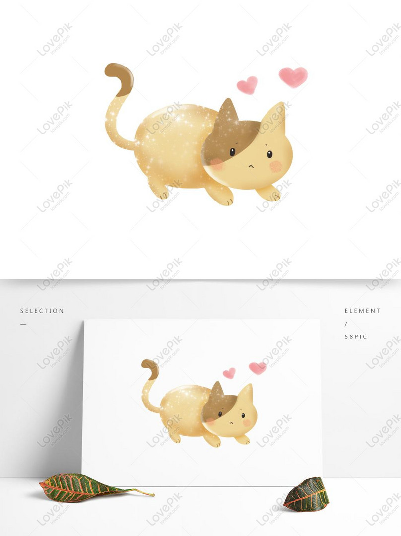 Mão Desenhada Natal Desenhos Animados Texturizados Gato Kawaii