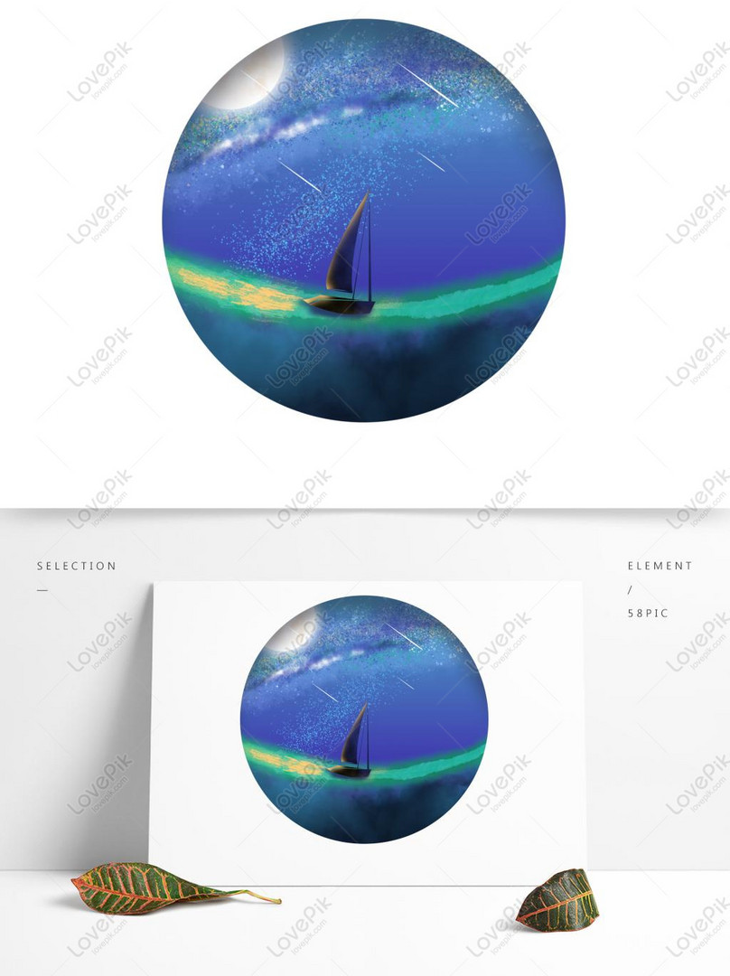 太陽 月 星 宇宙 星空 美しい海の風景 オリジナルイラストイメージ グラフィックス Id Prf画像フォーマットpsd Jp Lovepik Com