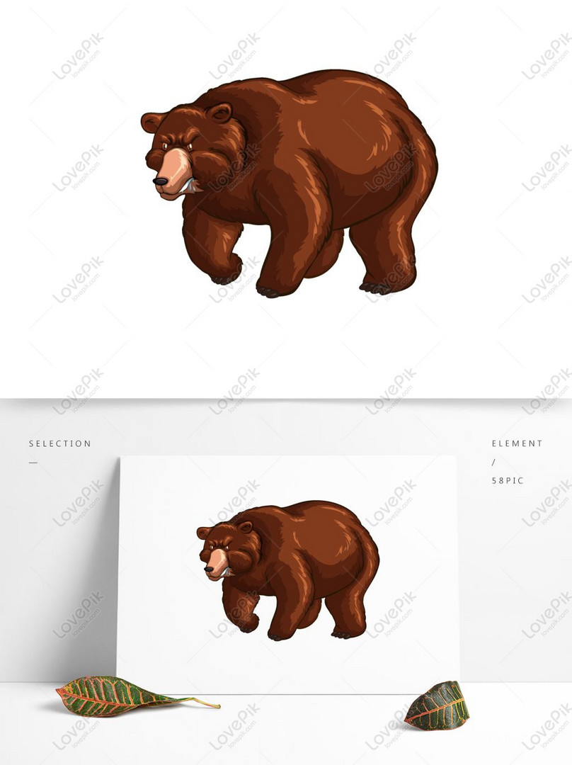 Brown Bear Cartoon Original Element Free PNG AI images free download_1369 ×  1024 px - Lovepik