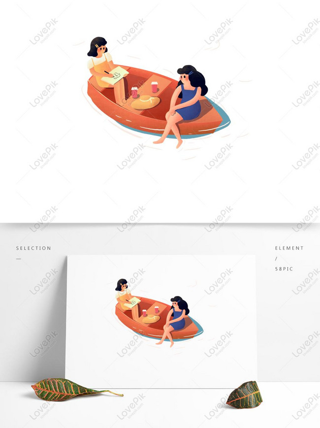 Sketsa Perahu Air Wanita Gambar Unduh Gratis Grafik