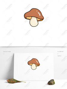 Desain elemen jamur tanaman sayuran Grafik