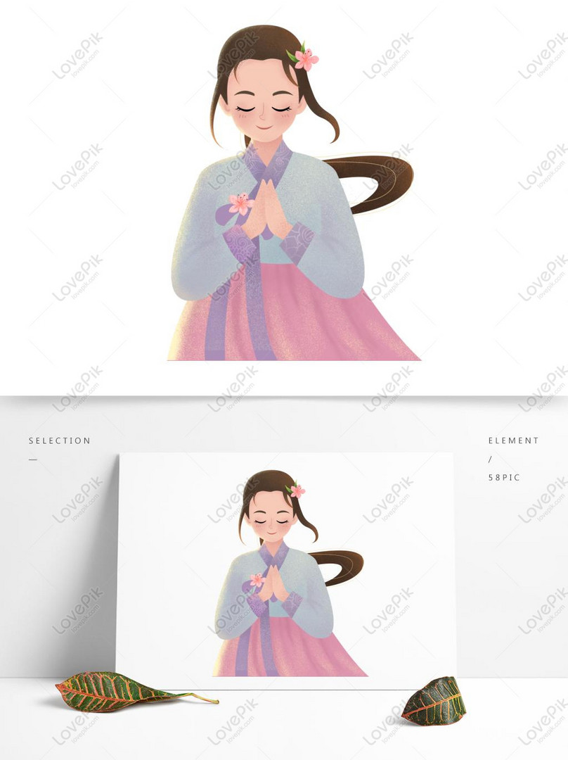 かわいい韓国人少女のキャラクターイラストイメージ グラフィックス Id 732291600 Prf画像フォーマットpsd Jp Lovepik Com