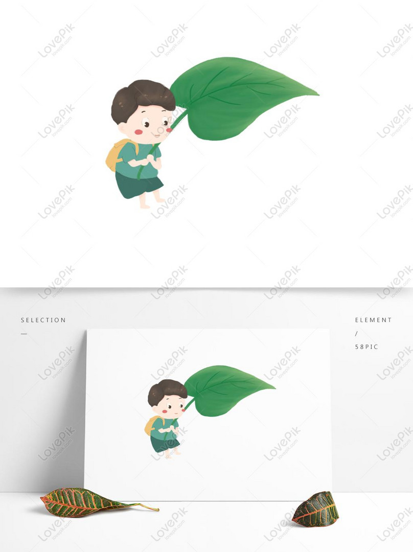 Kartun Anak Kecil Elemen Asal Dengan Daun Pergi Ke Sekolah Gambar Unduh Gratis Imej 732295082 Format PSD Mylovepikcom