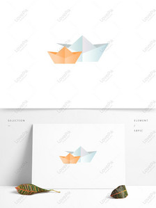 Simple creative paper boat with commercial elements, Creative paper boat, paper boat, small paper boat png image free download