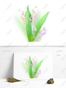Commercial hand-painted watercolor lily of the valley flowers wa, Hand painted, watercolor, lily of the valley png transparent background