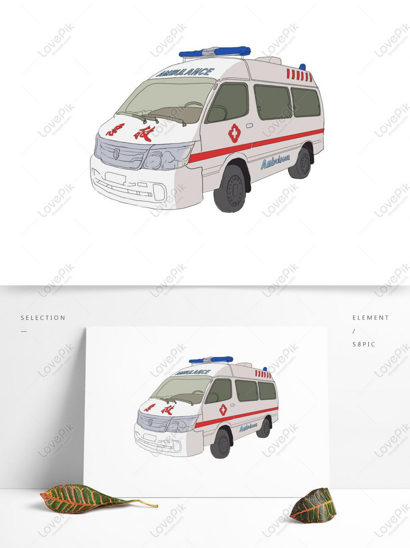 Cartoon Hand Drawn Ambulance With Commercial Elements PNG Hd Transparent  Image PSD images free download_1369 × 1024 px - Lovepik