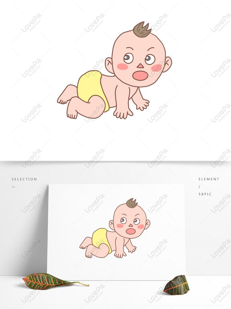 Baby Cartoon Hand Drawn Small Fresh PNG White Transparent PSD images free  download_1369 × 1024 px - Lovepik
