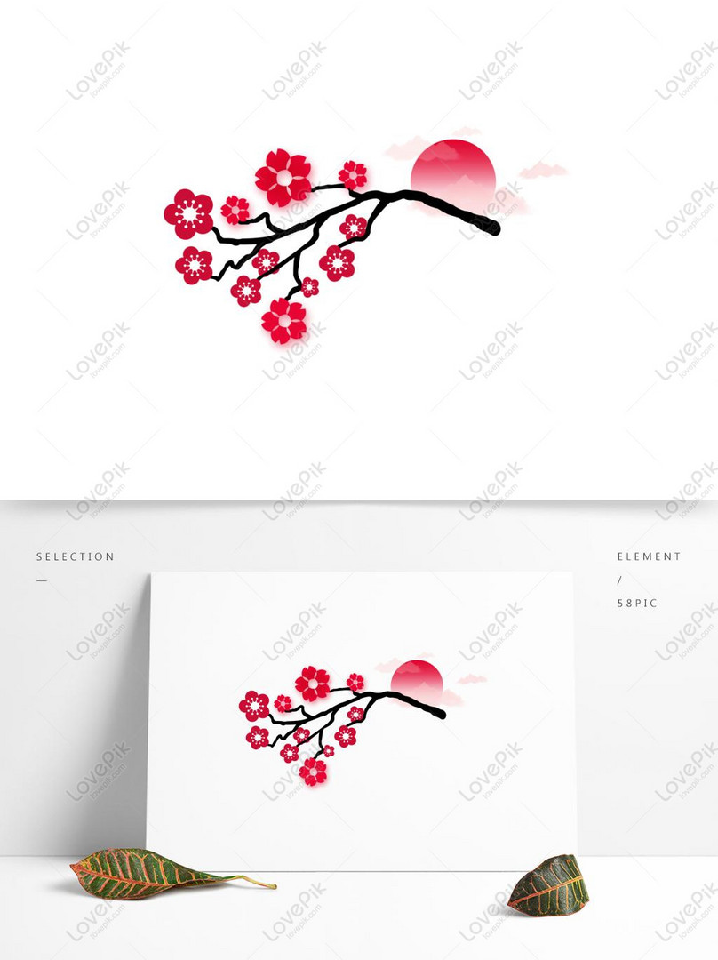 梅の木の枝花植物イラスト商業要素イメージ グラフィックス Id Prf画像フォーマットpsd Jp Lovepik Com