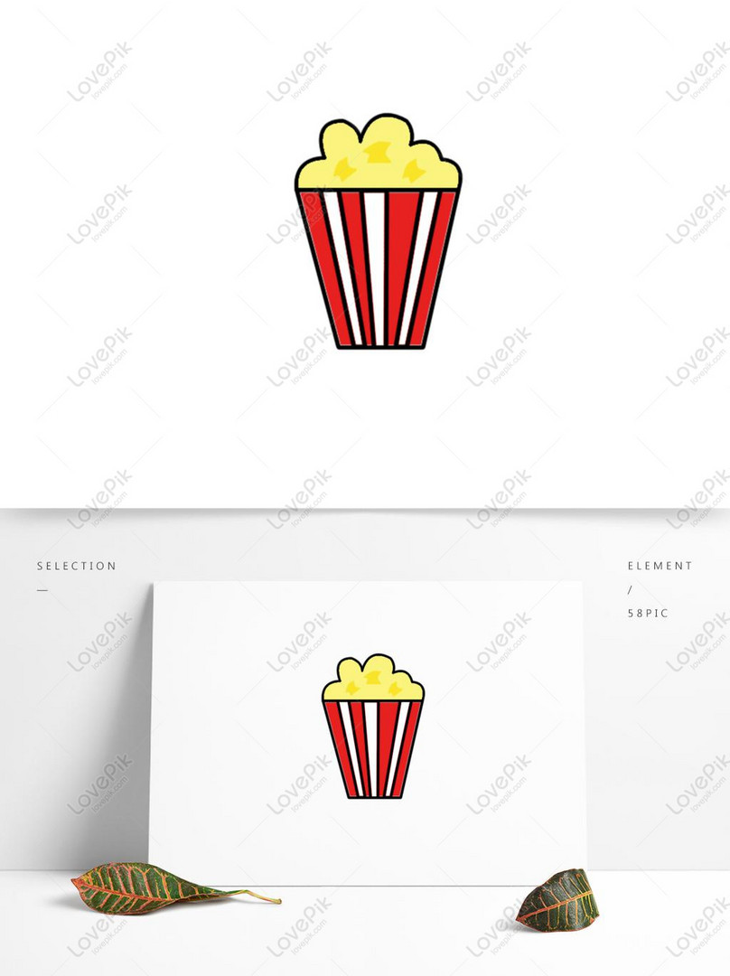Cartoon Cute Minimalist Popcorn Movie Elements PNG Hd Transparent Image PSD  images free download_1369 × 1024 px - Lovepik