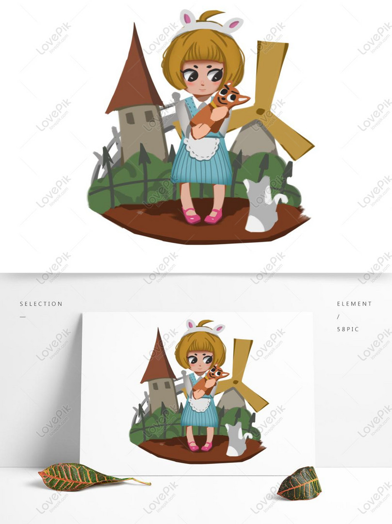 Anime Cartoon Cute Character Element Farm Element, Cartoon, Cute,  Decorative PNG Free Download PSD images free download_1369 × 1024 px -  Lovepik