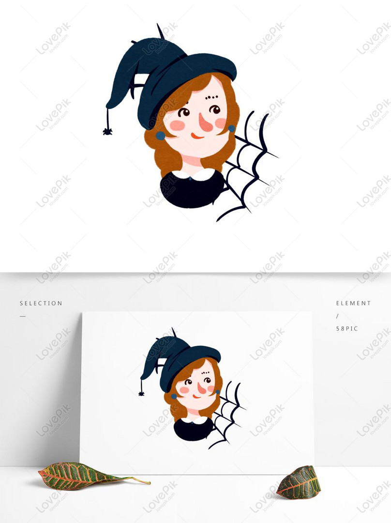 ハロウィーン魔女かわいい手描きフラット漫画イラスト要素イメージ グラフィックス Id Prf画像フォーマットpsd Jp Lovepik Com