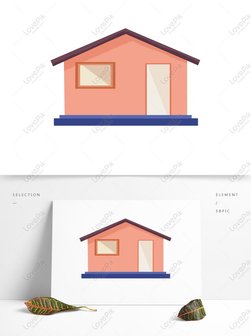 Cartoon House Minimalist Design With Commercial Elements PNG Picture PSD  images free download_1369 × 1024 px - Lovepik