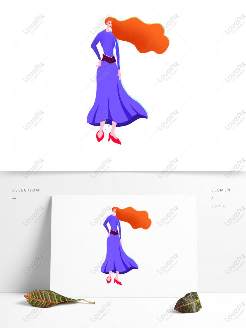 漫画のファッション女性キャラクターイラストデ ザイン 商業的要素イメージ グラフィックス Id Prf画像フォーマットpsd Jp Lovepik Com