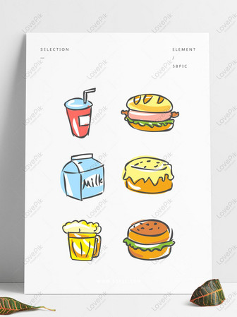 Cartoon Cute Food Element Fries PNG Transparent CDR images free ...