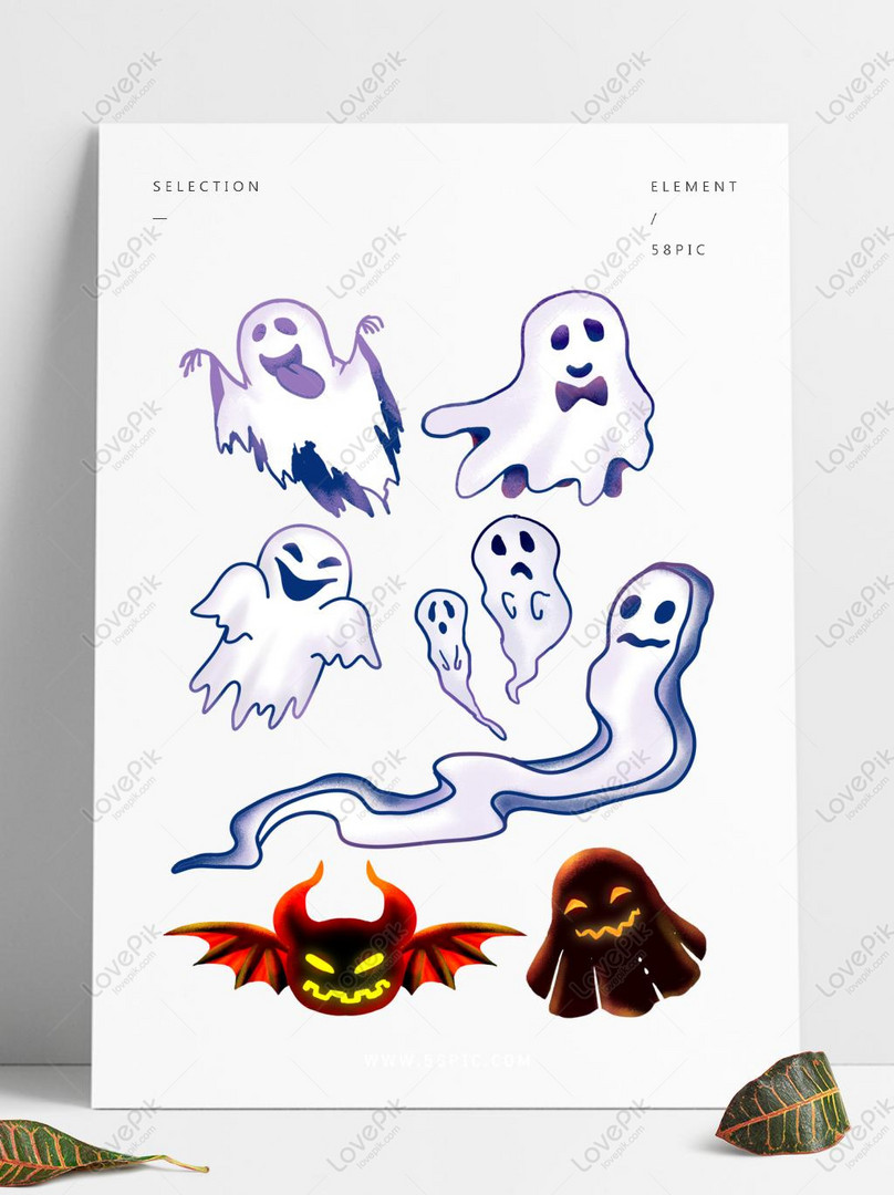 Halloween Cute Hand Drawn Ghost Devil Ghost Elements Collection - Tự hào giới thiệu bộ sưu tập Element Halloween bao gồm những hình ảnh ma mị của ma, quỷ và ma cà rồng. Được vẽ bằng tay bởi những nghệ sĩ tài ba, mỗi hình ảnh đều mang đến sự độc đáo và dễ thương trong cách sắp xếp và màu sắc.