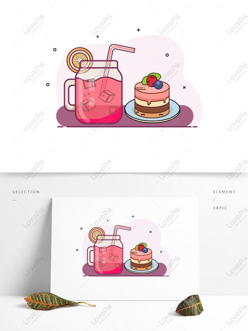 Photo De Gateau De Dessin Anime Minimaliste Rose Boisson Jus De Fruits Ga Jus Boisson Fruit Graphique Images Free Download Lovepik