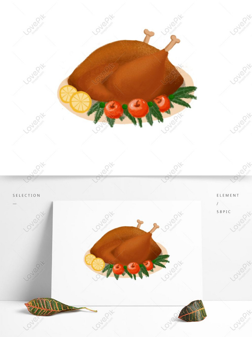 Plat Kartun Tangan Yang Dicat Tangan Ayam Panggang Thanksgiving Gambar Unduh Gratis Imej 732416019 Format Psd My Lovepik Com