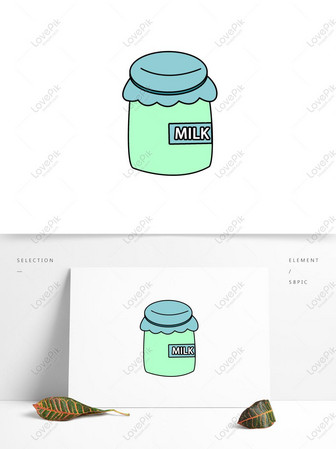Милый мультфильм простая креативная молочная бутылка png