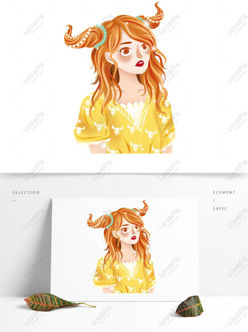 Elemento De Menina Bonita Desenhos Animados Pintados PNG , Pintado