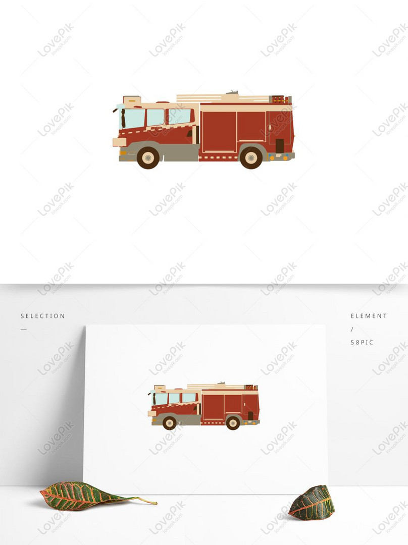 Minimalistic Flat Cartoon Fire Fighting Rescue Fire Truck Vector Ai Images Free Download 1369 1024 Px Lovepik Id 732424611