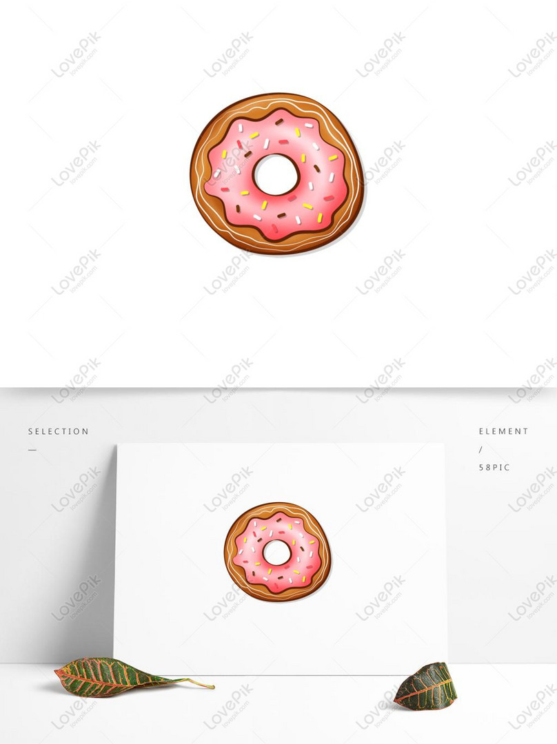 Donut De Elemento De Comida De Vetor De Desenhos Animados PNG Imagens  Gratuitas Para Download - Lovepik