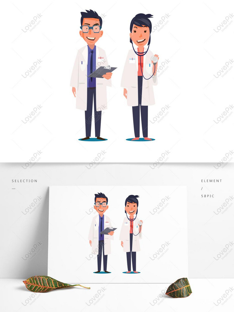 Médico De Sorriso Dos Desenhos Animados PNG , Clipart Feminino, Vetor Png,  Médica Imagem PNG e PSD Para Download Gratuito