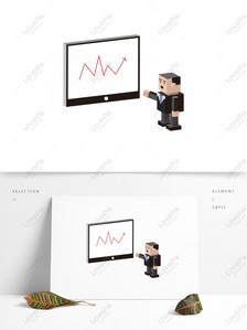 Character demo chart 25D vector business office elements, Character, presentation, trend png transparent background