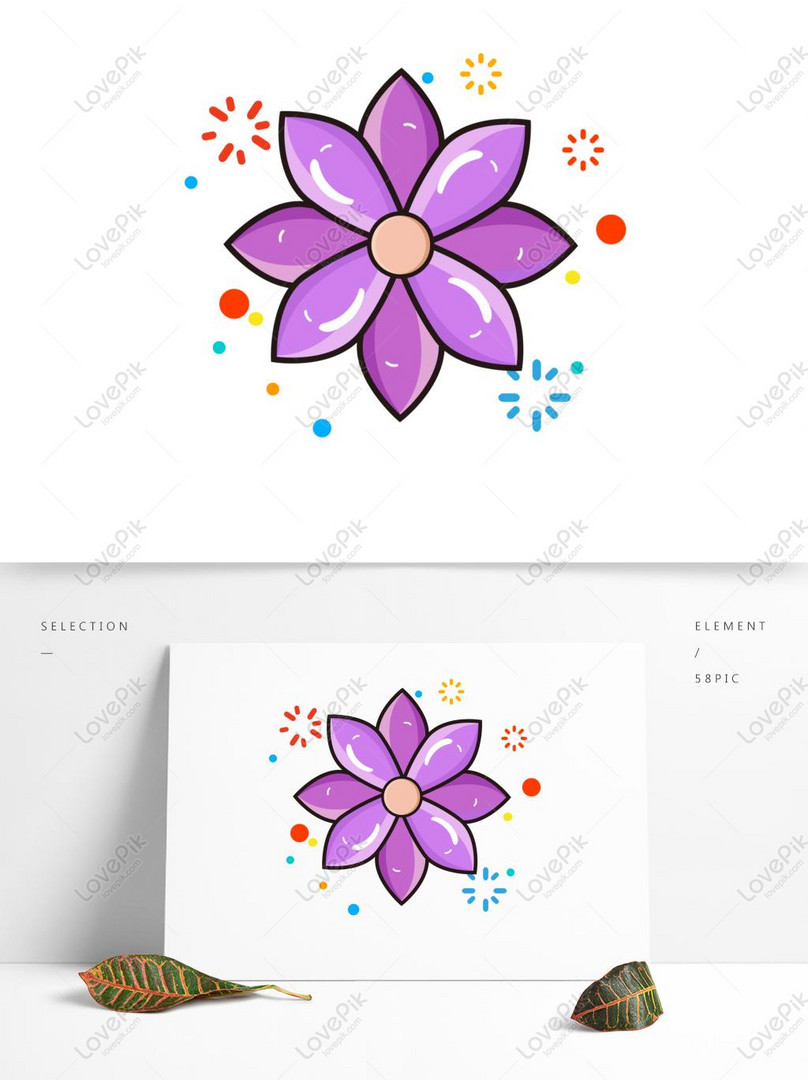 Planta De Flor Morada Dibujada A Mano De Dibujos Animados De Mbe PNG  Imágenes Gratis - Lovepik